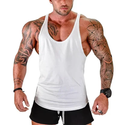 Breathable Solid Tank Top for Gym - Image 3