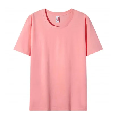Unisex Crew Neck Plain Shirt with Short Sleeve - Image 8