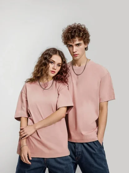 Oversized Short Sleeve Shirt with Crew Neck - Image 2