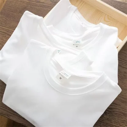 O-neck Casual Shirt with Blank Color - Image 5