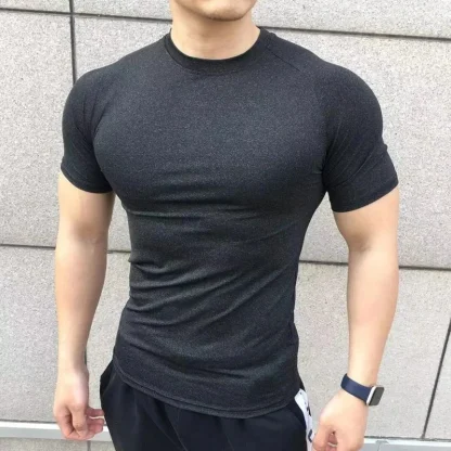 Fitted Compression Blank Shirt for Workout - Image 4