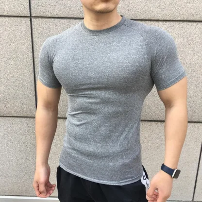 Fitted Compression Blank Shirt for Workout - Image 10
