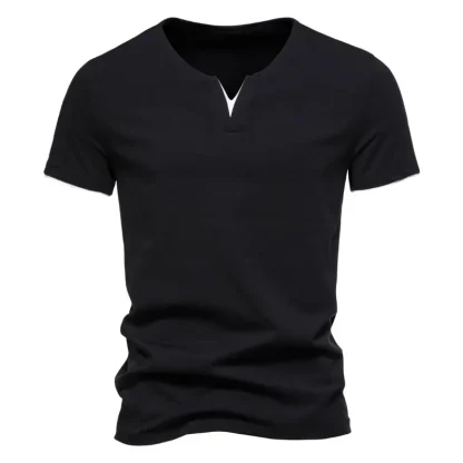 V-neck Lightweight Blank Shirt with Slim Fit - Image 8