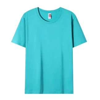 Unisex Crew Neck Plain Shirt with Short Sleeve