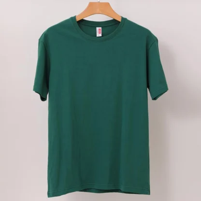 Sleek Plain T-shirt with Breathable Fabric - Image 11