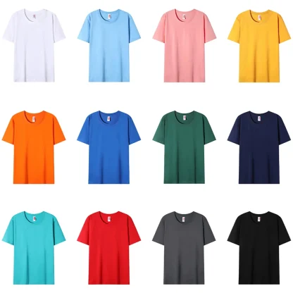 Sleek Plain T-shirt with Breathable Fabric - Image 13