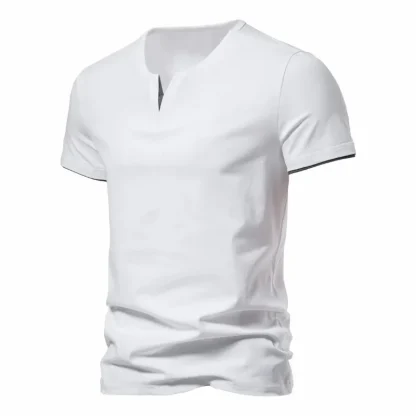 V-neck Lightweight Blank Shirt with Slim Fit - Image 4