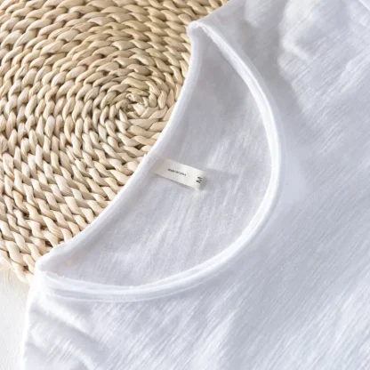 Soft Breathable Solid Shirt with O-neck - Image 4