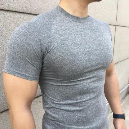 Fitted Compression Blank Shirt for Workout - Image 11
