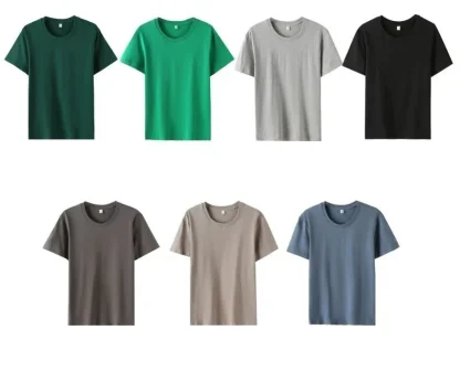 Timeless Crew Neck Solid Color T-shirts - Image 8
