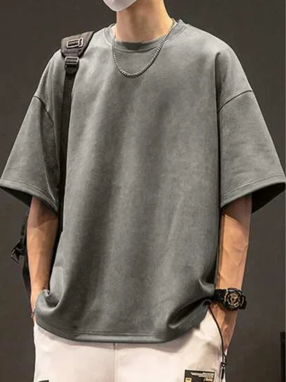 Anti-wrinkle Plain Shirt with Oversized Fit - Image 5